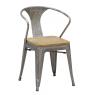 Brushed steel chair