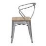 Brushed steel chair