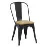 Industrial metal and wood chair