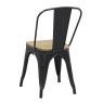 Industrial metal and wood chair
