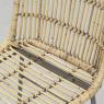 Patinated rattan and metal chair