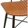 Chaise en cuir et métal