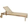 Lounger with teak wood frame