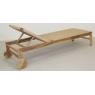 Lounger with teak wood frame