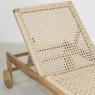 Lounger with teak wood frame
