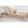 Lounger with teak wood frame