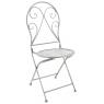 Grey metal foldable chair