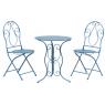 Blue metal folding chair