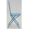 Blue metal folding chair