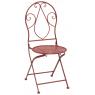 Red metal folding chair