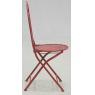 Red metal folding chair