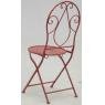 Red metal folding chair