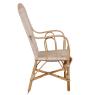 Fauteuil en manau et moelle de rotin