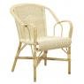 Manau and rattan armchair