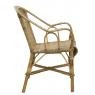 Manau and rattan armchair