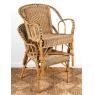 Manau and rattan armchair