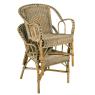 Manau and rattan armchair