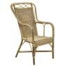 Manau and rattan armchair