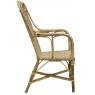 Manau and rattan armchair