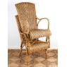 Manau and rattan armchair