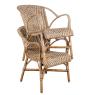 Manau and rattan armchair