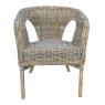 Grey pulut rattan armchair