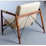 Solid suar wood and metal armchair Alice