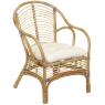Brown rattan armchair