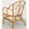Brown rattan armchair