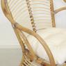 Brown rattan armchair