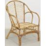 Brown rattan armchair