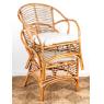 Brown rattan armchair