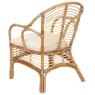 Fauteuil en rotin marron