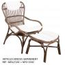 Grey vintage rattan armchair