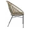 Grey rattan and metal armchair