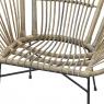 Grey rattan and metal armchair