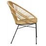 Grey rattan and metal armchair