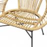 Grey rattan and metal armchair