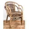 Grey rattan armchair