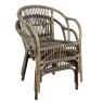Fauteuil en rotin gris