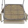 Grey pulut rattan and metal armchair