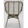 Grey stained rattan armchair