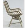 Grey stained rattan armchair