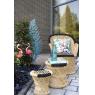 Natural and black reed armchair