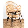 Rattan and metal chair 