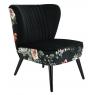 Velvet and polyester armchair Flowers