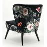 Velvet and polyester armchair Flowers