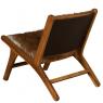 Teak and goat skin armchair