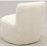 Polyester and wood armchair Mouton