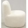 Polyester and wood armchair Mouton
